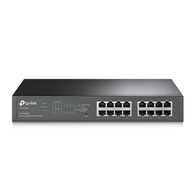 TP-Link TL-SG1016PE switch di rete Gestito L2 Gigabit Ethernet (10/100/1000) Supporto Power over Ethernet (PoE) Nero TP-Link TL-SG1016PE switch di rete Gestito L2 Gigabit Ethernet (10/100/1000) Supporto Power over Ethernet (PoE) Nero