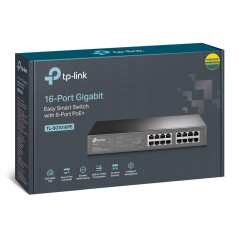 TP-Link TL-SG1016PE switch di rete Gestito L2 Gigabit Ethernet (10 100 1000) Supporto Power over Ethernet (PoE) Nero
