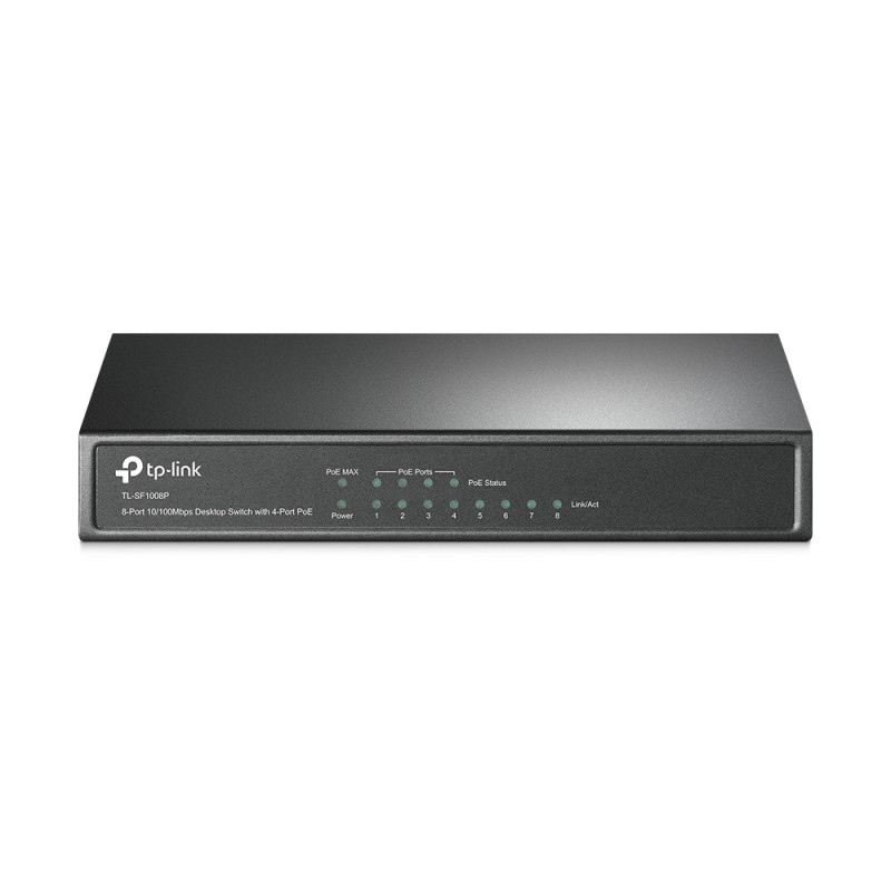TP-Link TL-SF1008P switch di rete Non gestito Fast Ethernet (10/100) Supporto Power over Ethernet (PoE) Oliva TP-Link TL-SF1008P switch di rete Non gestito Fast Ethernet (10/100) Supporto Power over Ethernet (PoE) Oliva