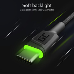 Green Cell KABGC13 cavo USB USB 2.0 2 m USB A USB C 0,48 Gbit s Nero