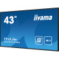 iiyama PROLITE LE4341S-B2 Pannello piatto per segnaletica digitale 108 cm (42.5") LCD 350 cd/m² Full HD Nero 18/7