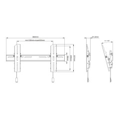 ITB MB6560 Supporto TV a parete 165,1 cm (65") Nero