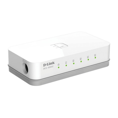 D-Link ES-1005C/E Non gestito Fast Ethernet (10/100) Desktop Bianco