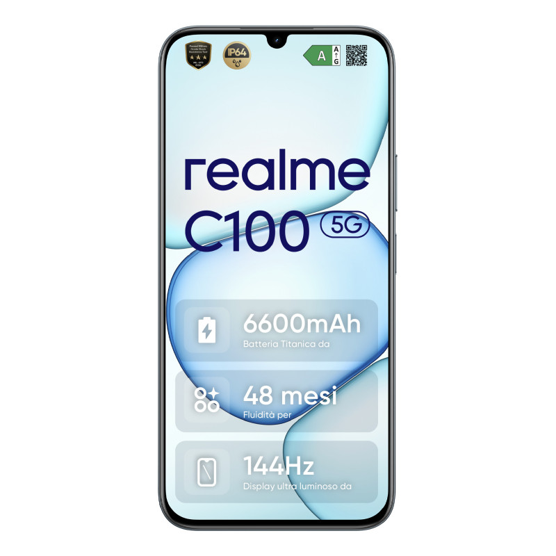 realme C100 5G 17,3 cm (6.8") Doppia SIM Android 16.0 USB tipo-C 4 GB 256 GB 6600 mAh Verde realme C100 5G 17,3 cm (6.8") Doppia SIM Android 16.0 USB tipo-C 4 GB 256 GB 6600 mAh Verde