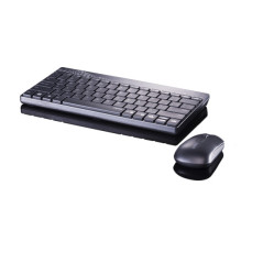 Rapoo 8000 tastiera Mouse incluso RF Wireless QWERTY Portoghese Nero, Grigio