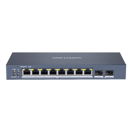 Hikvision DS-3E1510P-SI switch di rete Gestito L2 Gigabit Ethernet (10/100/1000) Supporto Power over Ethernet (PoE) Nero