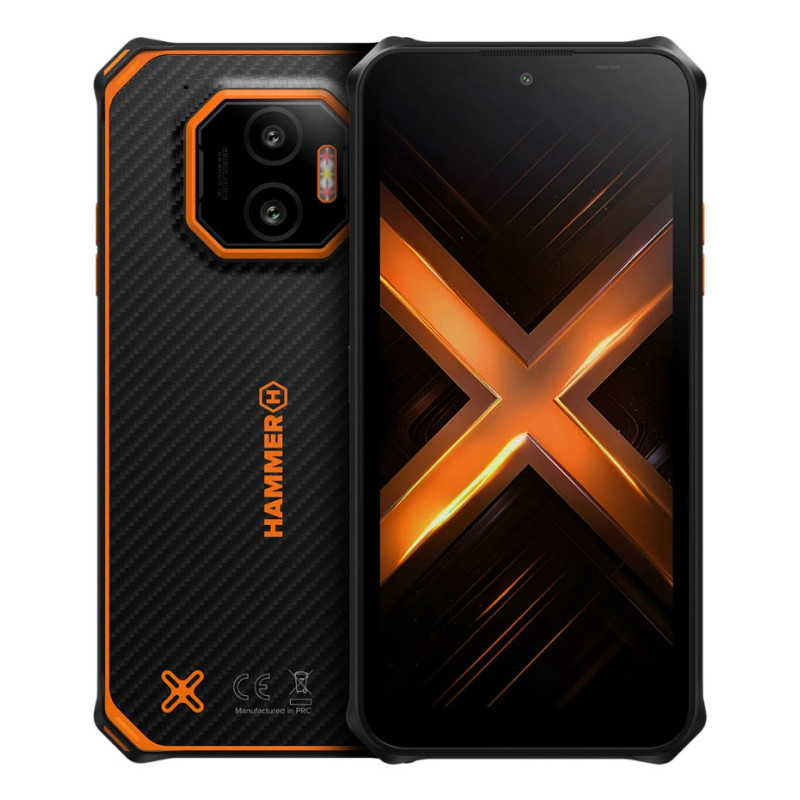 HAMMER Energy X2 15,5 cm (6.1") Doppia SIM Android 15 4G USB tipo-C 6 GB 128 GB 5000 mAh Nero, Arancione