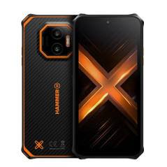 HAMMER Energy X2 5G 8 256 GB 15,5 cm (6.1") Doppia SIM Android 15 USB tipo-C 8 GB 5000 mAh Nero, Arancione