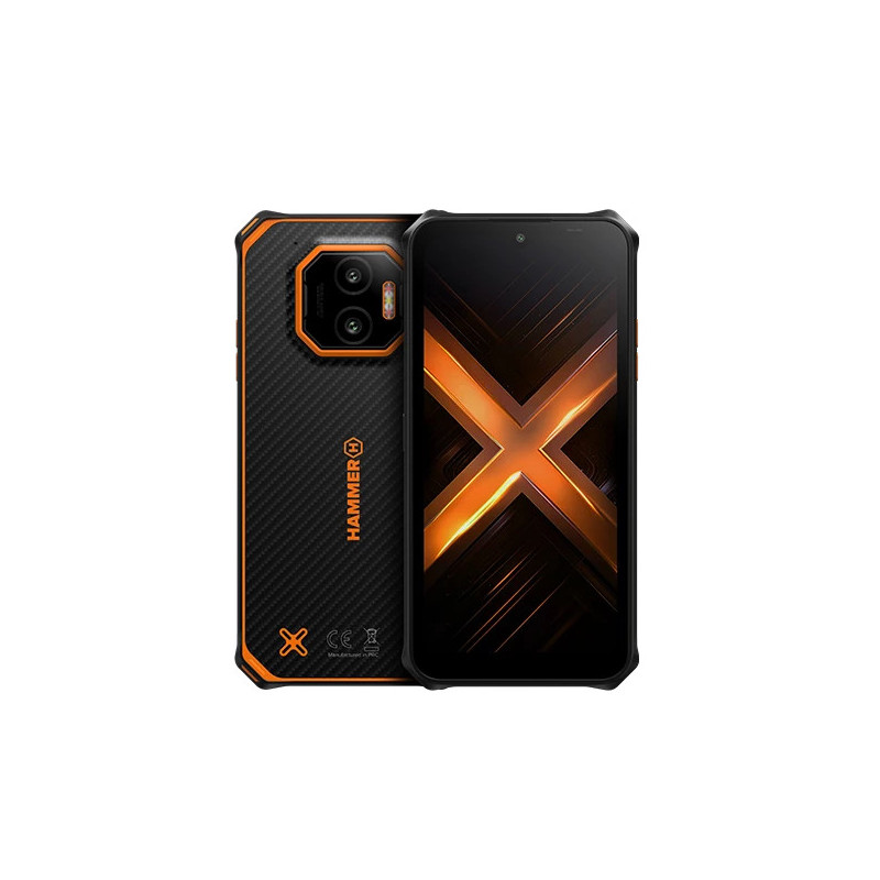 HAMMER Energy X2 5G 8/256 GB 15,5 cm (6.1") Doppia SIM Android 15 USB tipo-C 8 GB 5000 mAh Nero, Arancione