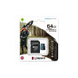 Kingston Technology Scheda microSDXC Canvas Go Plus 170R A2 U3 V30 da 64GB + adattatore