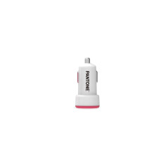 Pantone PT-DC1USBP Caricabatterie per dispositivi mobili Universale Rosa, Bianco Accendisigari Auto