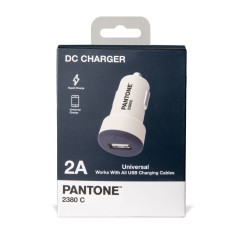Pantone PT-DC1USBN Caricabatterie per dispositivi mobili Universale Blu marino, Bianco Accendisigari Auto