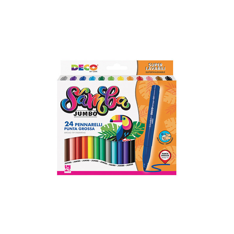 CWR Jumbo Samba evidenziatore 24 pz Colori assortiti CWR Jumbo Samba evidenziatore 24 pz Colori assortiti