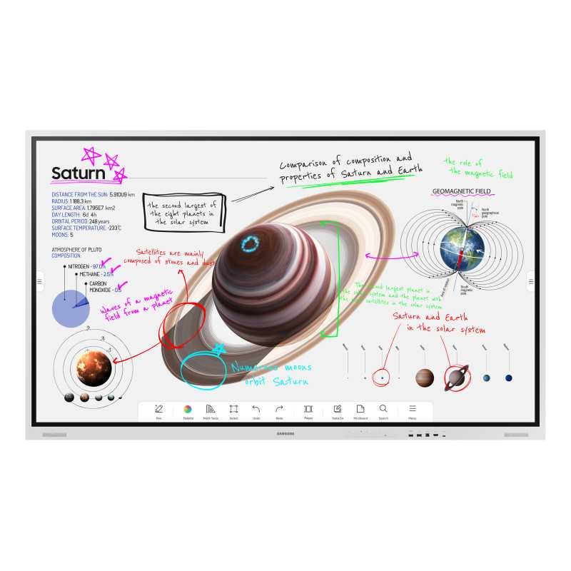 Samsung WM75B lavagna interattiva 190,5 cm (75") 3840 x 2160 Pixel Touch screen Grigio, Bianco Samsung WM75B lavagna interattiva 190,5 cm (75") 3840 x 2160 Pixel Touch screen Grigio, Bianco