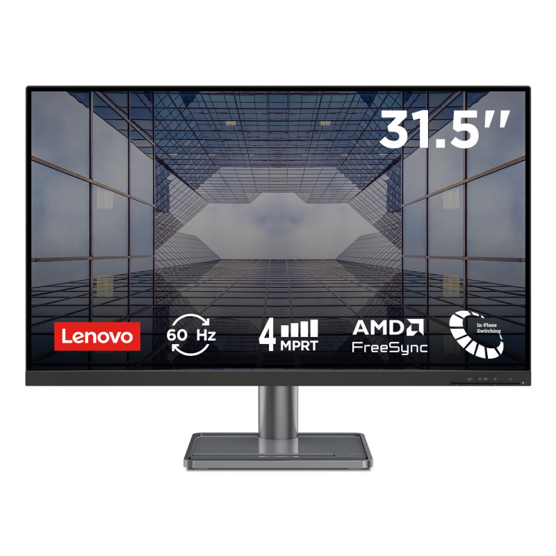 Lenovo L32p-30 - Monitor 31.5" IPS Flat UHD / 4K 3840x2160 0 60Hz 4ms - Webcam Speakers AMD FreeSync 1xHDMI 2.0 + 1xDP 1.2 +