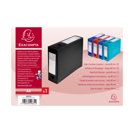 Exacompta 59831E porta documenti Polipropilene (PP) Nero