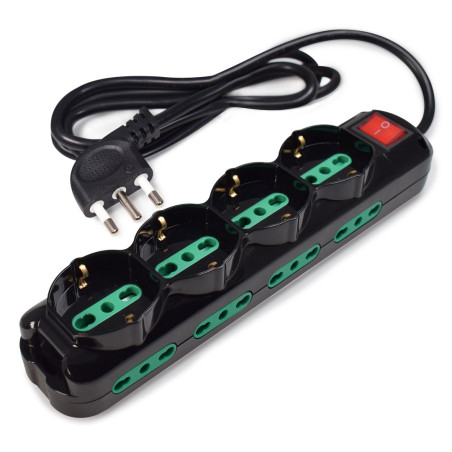 Tecnoware FMP12IIG prolunghe e multiple 1,5 m 12 presa(e) AC Interno Nero