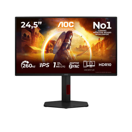 AOC G4 25G4ZR Monitor PC 62,2 cm (24.5") 1920 x 1080 Pixel Nero, Rosso