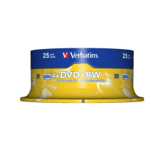 Verbatim DVD+RW Matt Silver 4,7 GB 25 pz