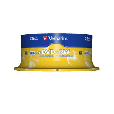 Verbatim DVD+RW Matt Silver 4,7 GB 25 pz
