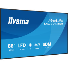 iiyama LH8675UHS-B2AG visualizzatore di messaggi Pannello piatto per segnaletica digitale 2,17 m (85.6") LCD Wi-Fi 500 cd m² 4K