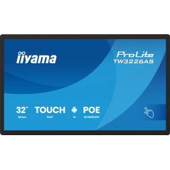 iiyama TW3226AS-B3P visualizzatore di messaggi Design chiosco 80 cm (31.5") LED Wi-Fi 430 cd/m² Full HD Nero Touch screen