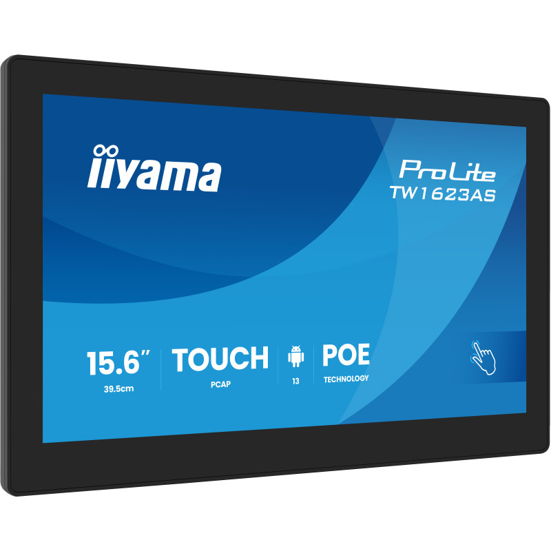 iiyama TW1623AS-B3P Monitor PC 39,6 cm (15.6") 1920 x 1080 Pixel Full HD LED Touch screen Nero
