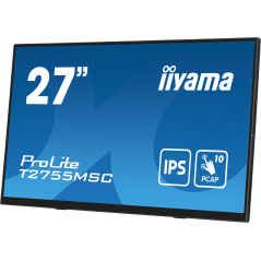 iiyama ProLite T2755MSC-B1 Monitor PC 68,6 cm (27") 1920 x 1080 Pixel Full HD LED Touch screen Da tavolo Nero