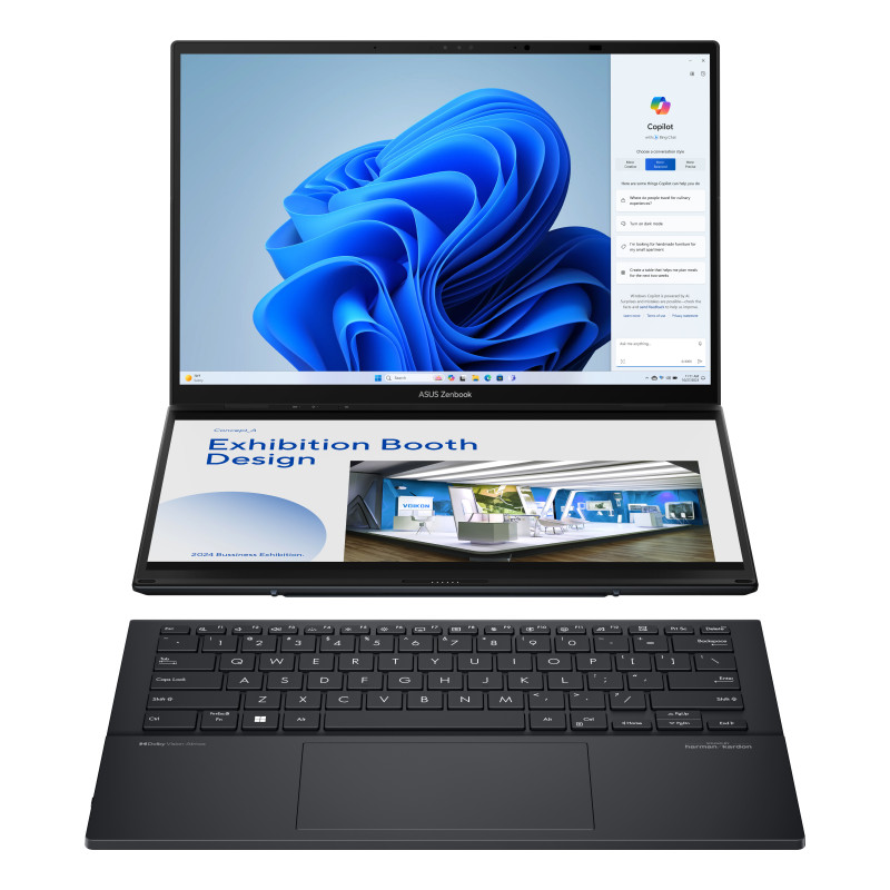 ASUS Zenbook Duo OLED UX8406MA-PZ286W Intel Core Ultra 7 155H Ibrido (2 in 1) 35,6 cm (14") Touch screen 3K 16 GB LPDDR5x-SDRAM