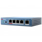 Hikvision DS-3E0105P-E/M switch di rete Non gestito Fast Ethernet (10/100) Supporto Power over Ethernet (PoE) Blu Hikvision DS-3E0105P-E/M switch di rete Non gestito Fast Ethernet (10/100) Supporto Power over Ethernet (PoE) Blu
