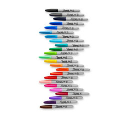 Sharpie Fine evidenziatore 24 pz Punta sottile Nero