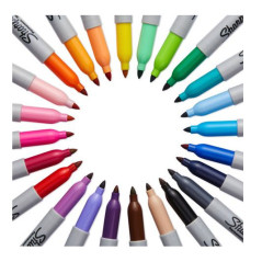Sharpie Fine evidenziatore 24 pz Punta sottile Nero