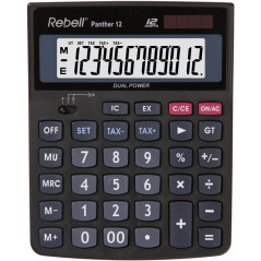 Rebell Panther 12 calcolatrice Desktop Calcolatrice di base Nero