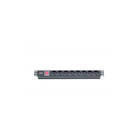 ITRack 309139 unità di distribuzione dell'energia (PDU) 8 presa(e) AC 1U Nero