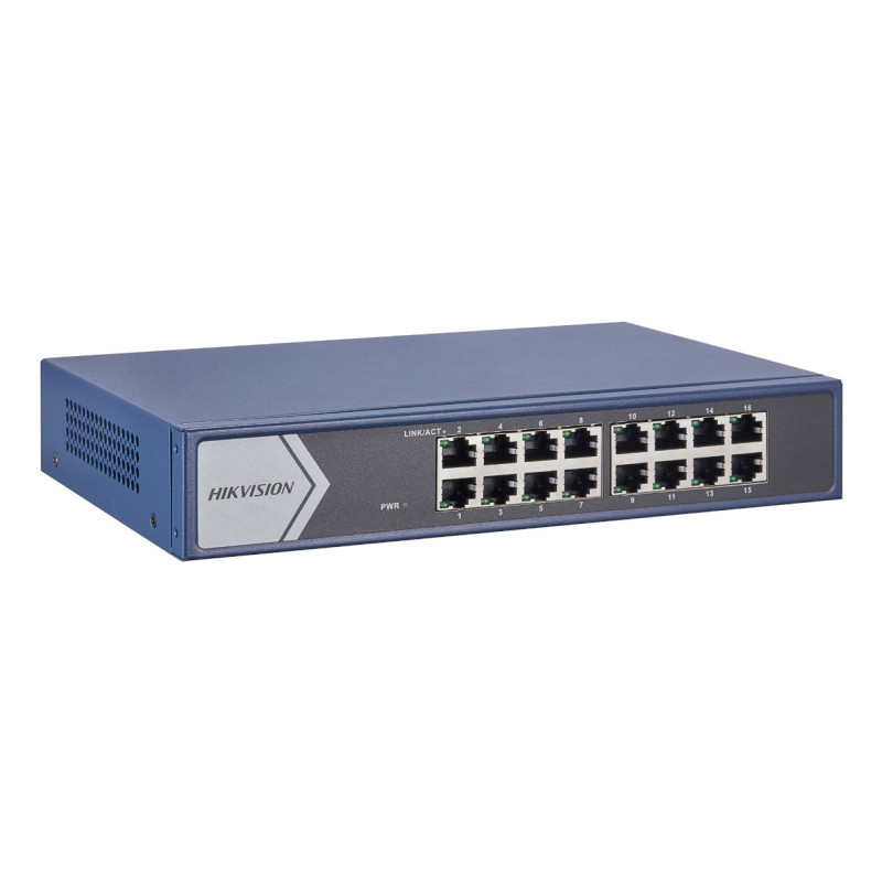 Hikvision DS-3E1516-EI switch di rete Gestito Gigabit Ethernet (10/100/1000) 1U Blu Hikvision DS-3E1516-EI switch di rete Gestito Gigabit Ethernet (10/100/1000) 1U Blu