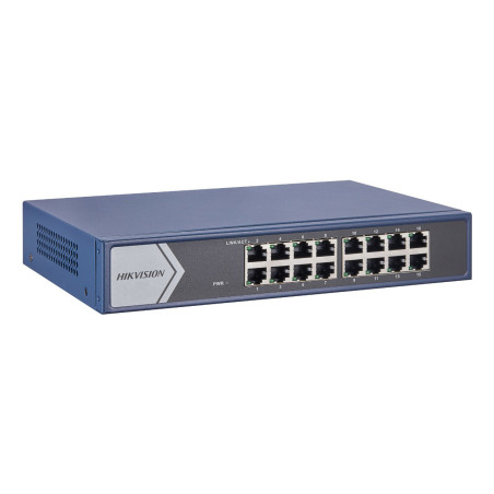 Hikvision DS-3E1516-EI switch di rete Gestito Gigabit Ethernet (10 100 1000) 1U Blu