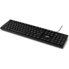 Nilox NXKBIT000012 Tastiera USB, Leggera e Compatta con Layout Italiano, Anti-usura, Cavo 1,5 metri