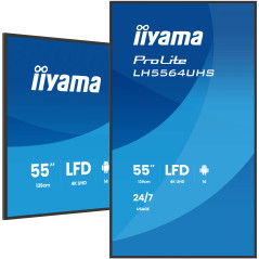 iiyama LH5564UHS-B1AG visualizzatore di messaggi Pannello piatto per segnaletica digitale 139,7 cm (55") Wi-Fi 500 cd m² 4K