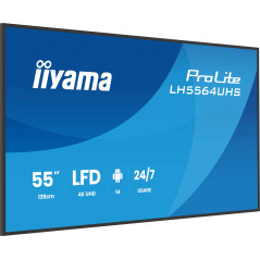 iiyama LH5564UHS-B1AG visualizzatore di messaggi Pannello piatto per segnaletica digitale 139,7 cm (55") Wi-Fi 500 cd m² 4K
