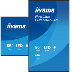 iiyama LH5564UHS-B1AG visualizzatore di messaggi Pannello piatto per segnaletica digitale 139,7 cm (55") Wi-Fi 500 cd m² 4K