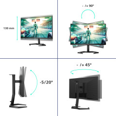 Philips Momentum 24M1N3200ZA 00 Monitor PC 60,5 cm (23.8") 1920 x 1080 Pixel Full HD LED Nero