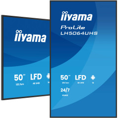 iiyama LH5064UHS-B1AG visualizzatore di messaggi Pannello piatto per segnaletica digitale 127 cm (50") Wi-Fi 500 cd m² 4K Ultra