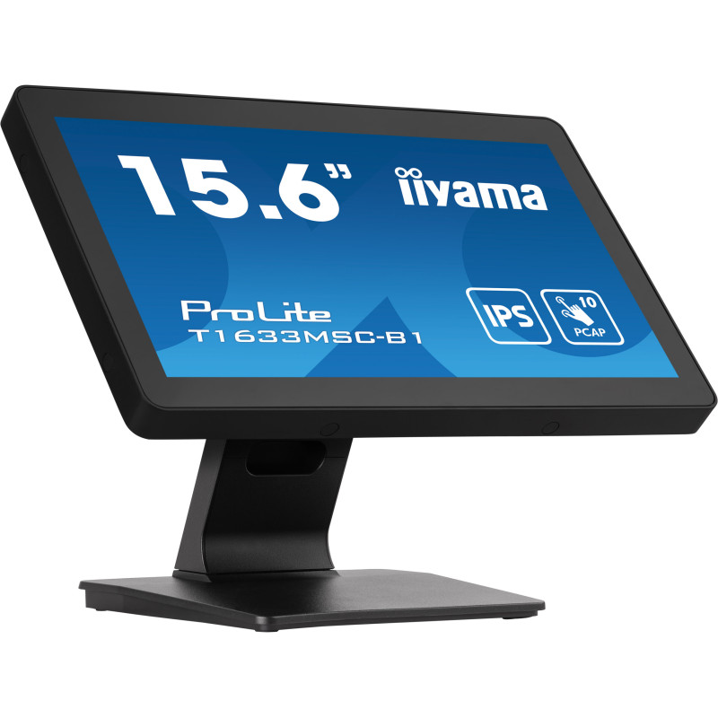 iiyama ProLite T1633MSC-B1 Monitor PC 39,6 cm (15.6") 1920 x 1080 Pixel Full HD LCD Touch screen Nero