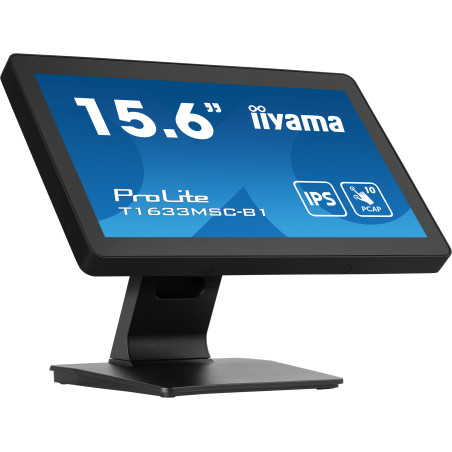 iiyama ProLite T1633MSC-B1 Monitor PC 39,6 cm (15.6") 1920 x 1080 Pixel Full HD LCD Touch screen Nero
