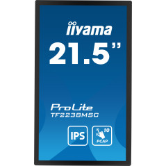 iiyama TF2238MSC-B1 Monitor PC 53,3 cm (21") 1920 x 1080 Pixel Full HD LED Touch screen Nero