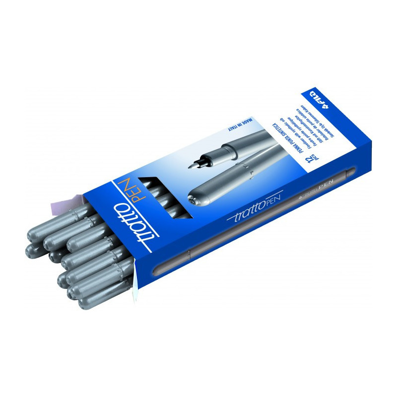 Tratto Pen penna tecnica Fine Grigio 12 pz Tratto Pen penna tecnica Fine Grigio 12 pz