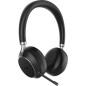 Yealink BH76 Auricolare Wireless A Padiglione Musica e Chiamate USB tipo A Bluetooth Base di ricarica Nero Yealink BH76 Auricolare Wireless A Padiglione Musica e Chiamate USB tipo A Bluetooth Base di ricarica Nero