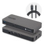 StarTech.com Hub Thunderbolt 5 a 4 Porte con KVM Thunderbolt Share, 80/120Gbps, Multi-Monitor 8K, PD 140W, USB-A 10Gbps, TB4 /