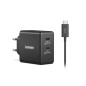 Lenovo Dual USB-C 65W GaN Charger, alimentatore compatto da muro con doppia Type-C, cavo USB-C 1,5 m incluso - ideale per Lenovo Dual USB-C 65W GaN Charger, alimentatore compatto da muro con doppia Type-C, cavo USB-C 1,5 m incluso - ideale per