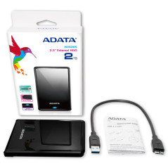 ADATA HV620S disco rigido esterno 2 TB USB tipo-C 3.2 Gen 1 (3.1 Gen 1) Nero